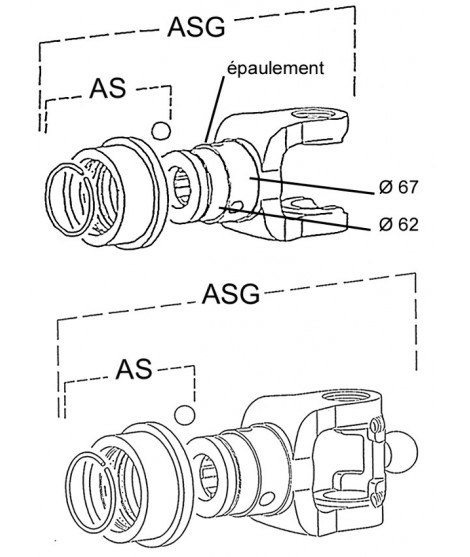 VERROUILLAGE ASG AGRASET 119 1"3/4 6C-20C