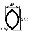 TUBE PROFIL (2AG) LG.2900 EXT.48X57,5X3,5