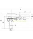 Rotule droite m22 x 1.5 rh