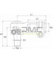 Rotule droite m22 x 1.5 lh