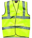 GILET SECU VISIBILITE JAUNE 100% POLY TM